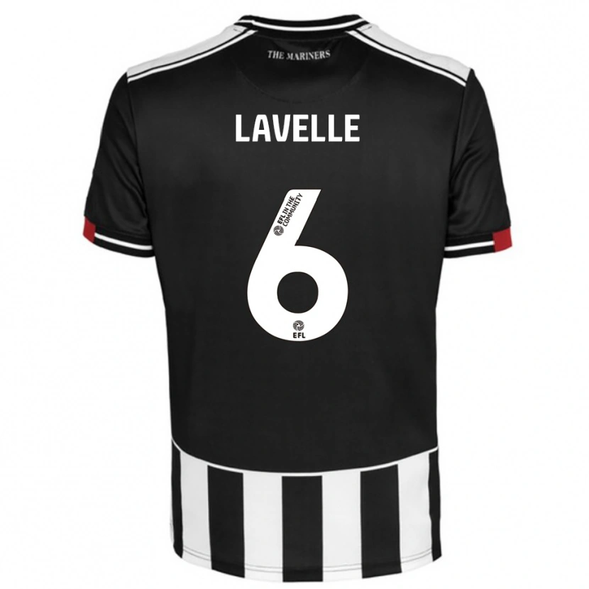 Danxen Herren Sam Lavelle #6 Schwarz Weiß Rot Heimtrikot Trikot 2025/26 T-Shirt