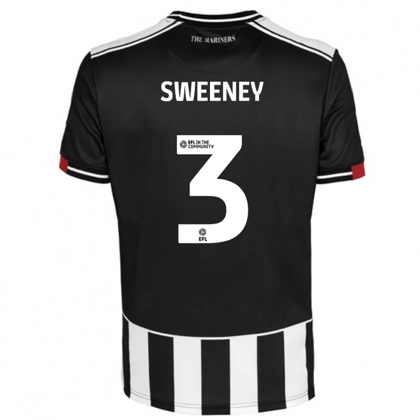 Danxen Herren Jayden Sweeney #3 Schwarz Weiß Rot Heimtrikot Trikot 2025/26 T-Shirt