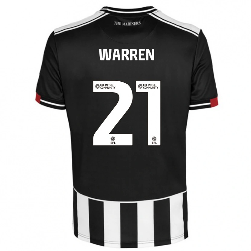 Danxen Herren Tyrell Warren #21 Schwarz Weiß Rot Heimtrikot Trikot 2025/26 T-Shirt