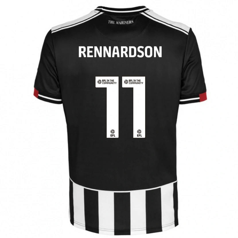 Danxen Herren Tom Rennardson #11 Schwarz Weiß Rot Heimtrikot Trikot 2025/26 T-Shirt