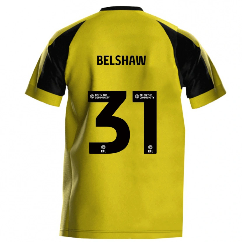 Danxen Herren James Belshaw #31 Gelb Grau Heimtrikot Trikot 2025/26 T-Shirt