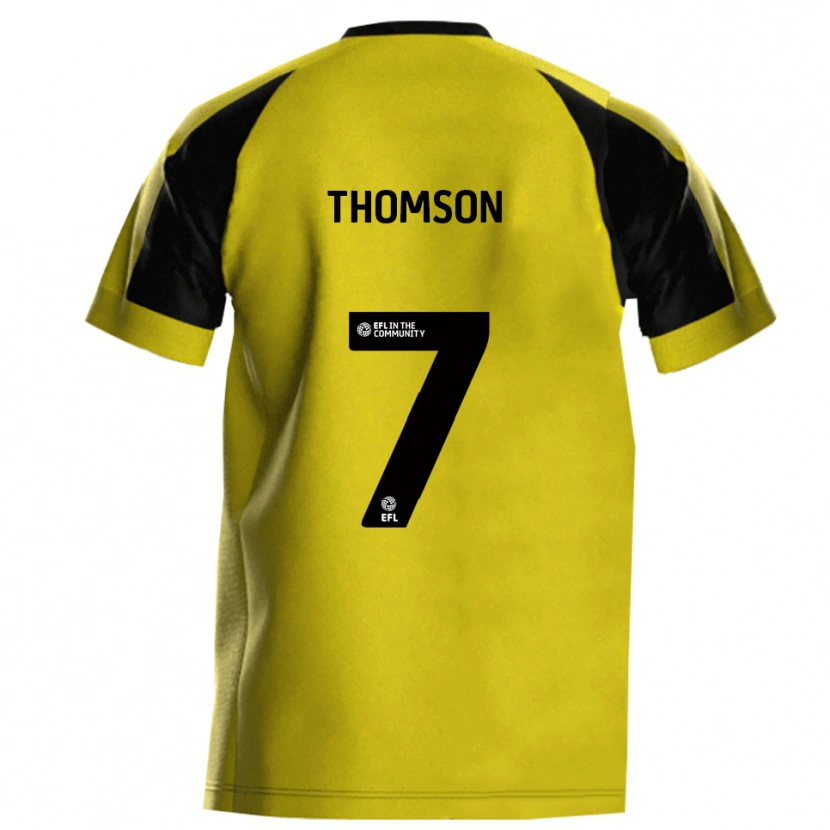 Danxen Herren George Thomson #7 Gelb Grau Heimtrikot Trikot 2025/26 T-Shirt