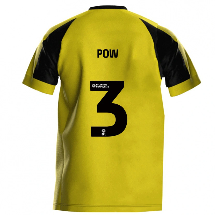 Danxen Herren Adam Pow #3 Gelb Grau Heimtrikot Trikot 2025/26 T-Shirt