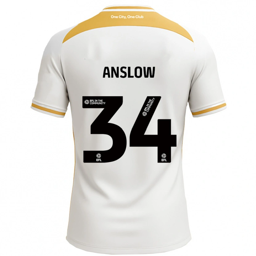Danxen Herren Lauren Anslow #34 Weiß Gold Heimtrikot Trikot 2025/26 T-Shirt