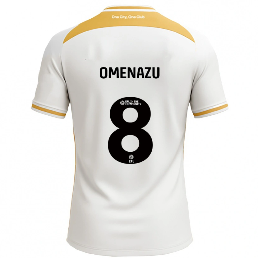 Danxen Herren Favour Omenazu #8 Weiß Gold Heimtrikot Trikot 2025/26 T-Shirt