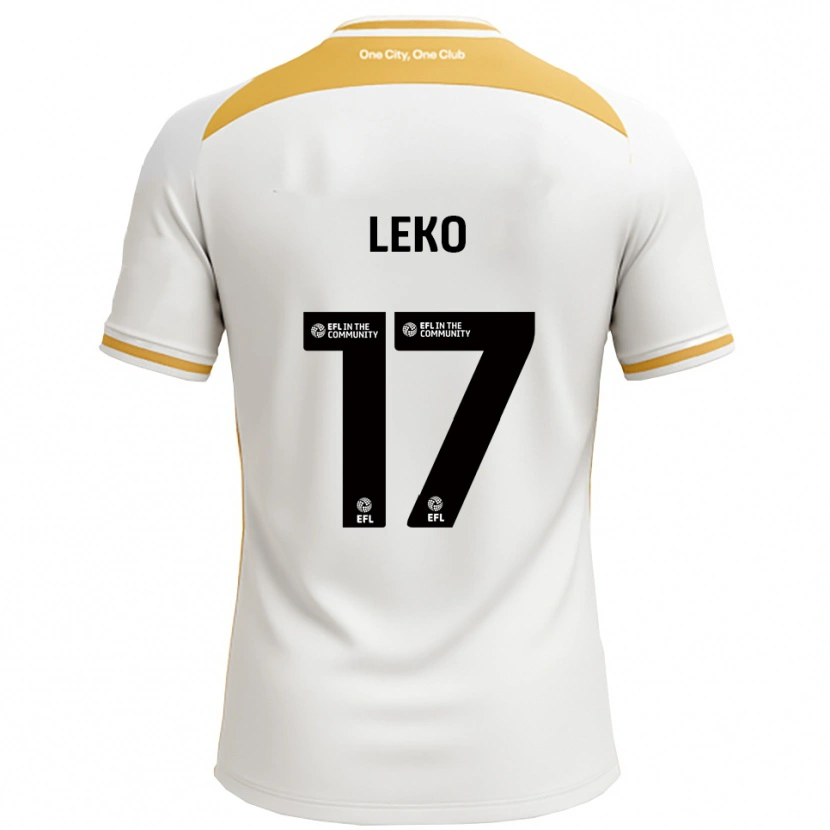 Danxen Herren Jonathan Leko #17 Weiß Gold Heimtrikot Trikot 2025/26 T-Shirt