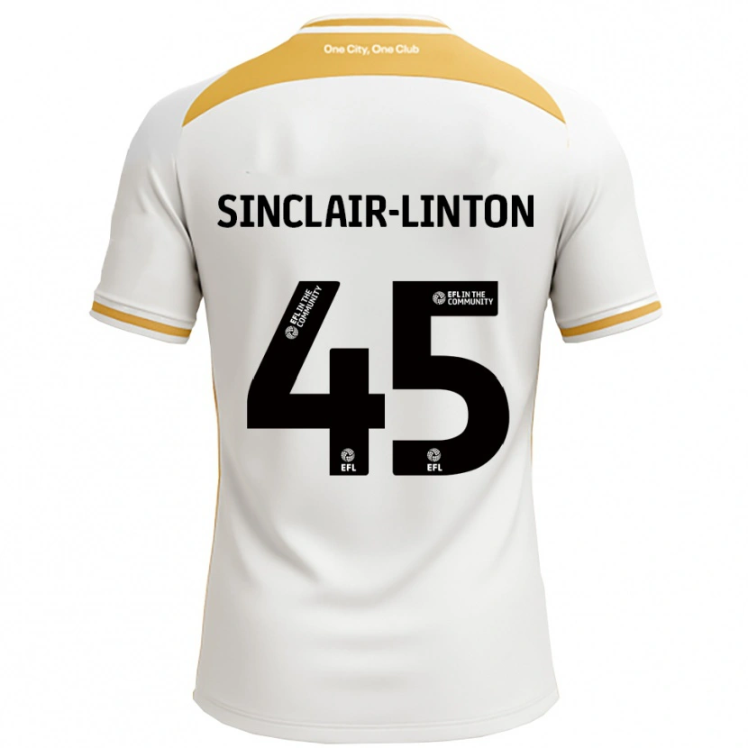 Danxen Herren Kobe Sinclair-Linton #45 Weiß Gold Heimtrikot Trikot 2025/26 T-Shirt