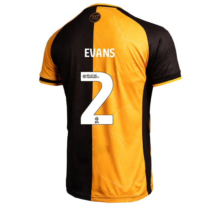 Danxen Herren Cameron Evans #2 Gelb Schwarz Heimtrikot Trikot 2025/26 T-Shirt