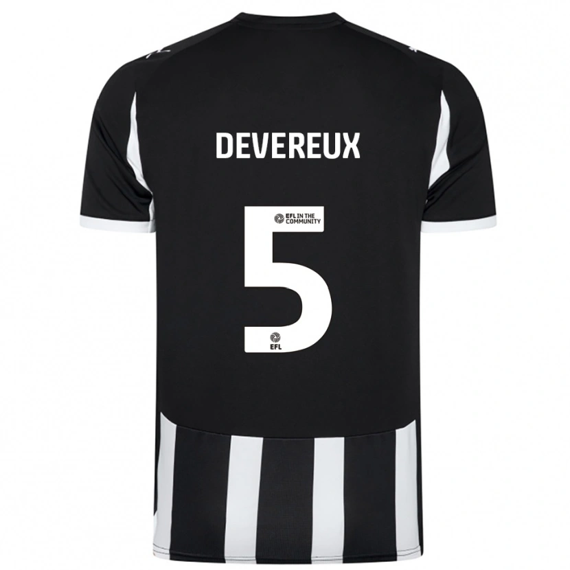 Danxen Herren Frankie Devereux #5 Schwarz Weiß Heimtrikot Trikot 2025/26 T-Shirt