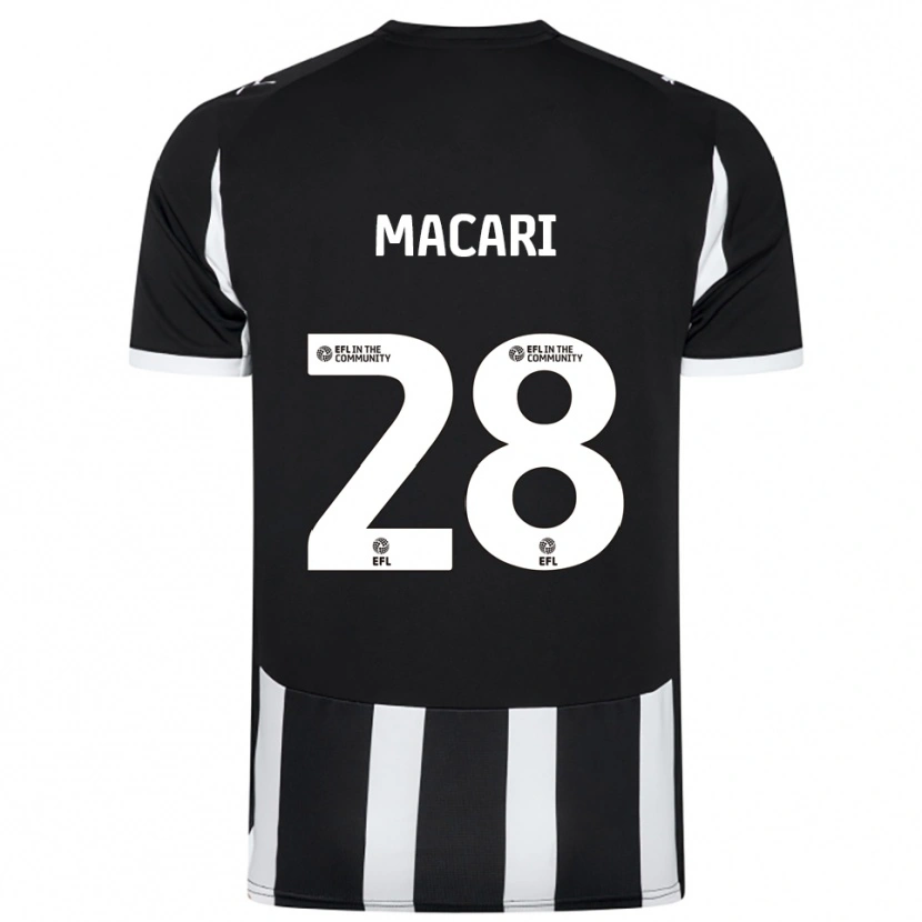Danxen Herren Lewis Macari #28 Schwarz Weiß Heimtrikot Trikot 2025/26 T-Shirt