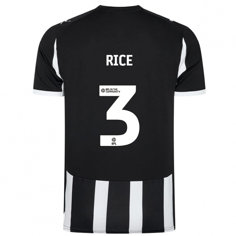 Danxen Herren Alfie Rice #3 Schwarz Weiß Heimtrikot Trikot 2025/26 T-Shirt