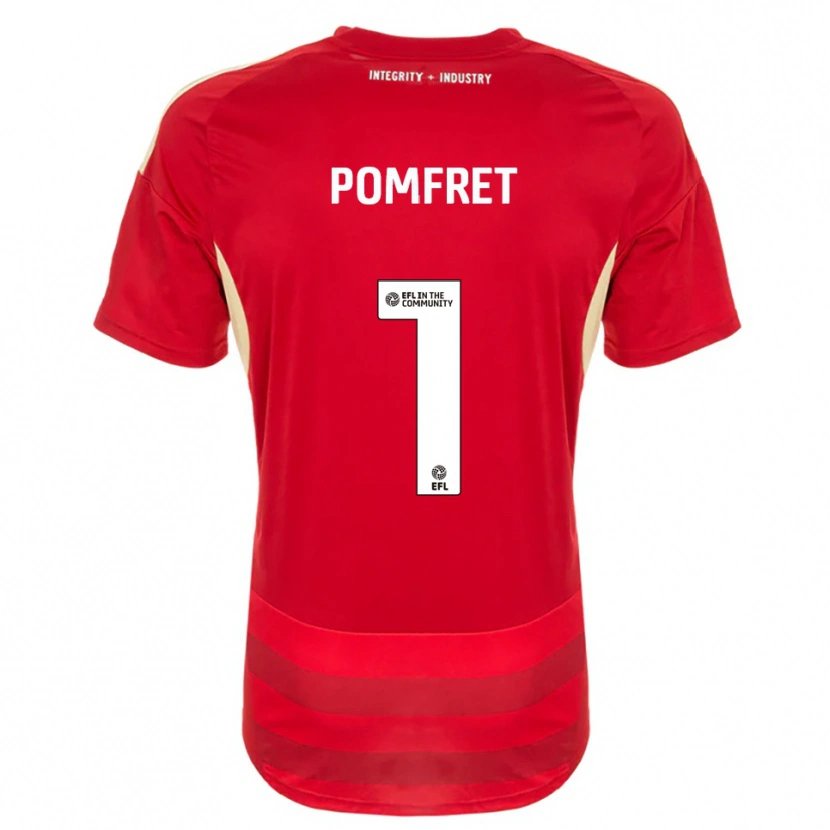 Danxen Herren Grace Pomfret #1 Rot Weiß Heimtrikot Trikot 2025/26 T-Shirt