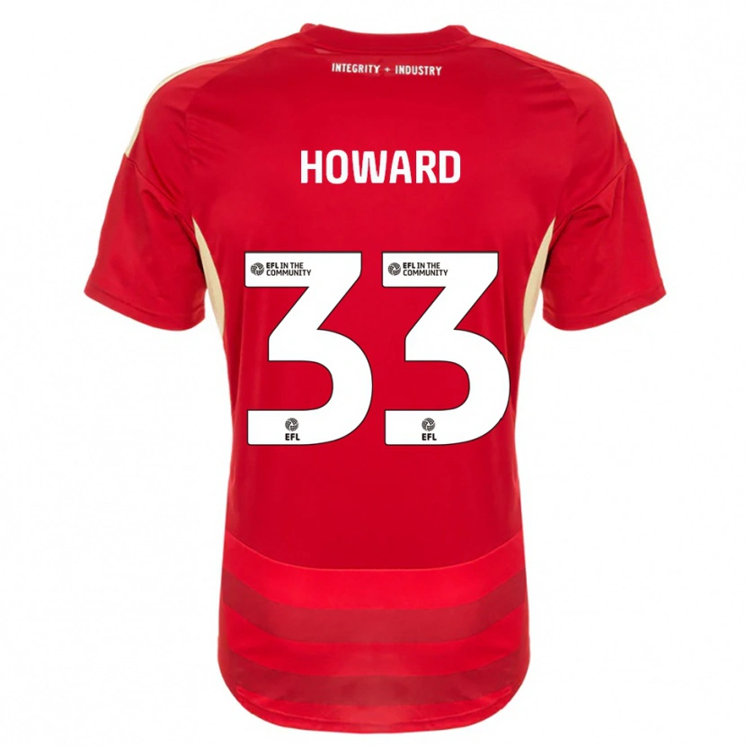 Danxen Herren Mark Howard #33 Rot Weiß Heimtrikot Trikot 2025/26 T-Shirt