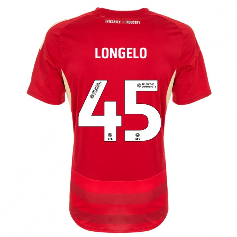 Danxen Herren Rosaire Longelo #45 Rot Weiß Heimtrikot Trikot 2025/26 T-Shirt