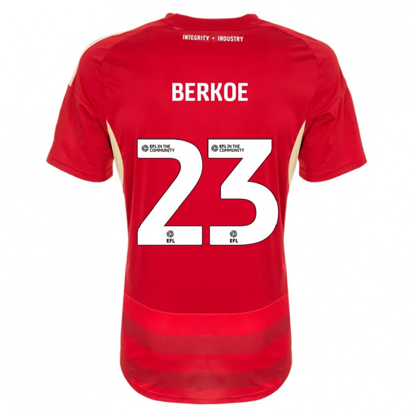 Danxen Herren Kevin Berkoe #23 Rot Weiß Heimtrikot Trikot 2025/26 T-Shirt
