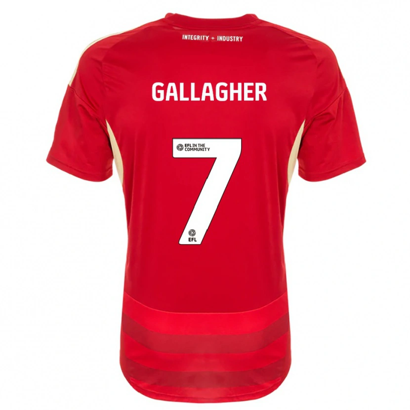 Danxen Herren Tamzin Gallagher #7 Rot Weiß Heimtrikot Trikot 2025/26 T-Shirt