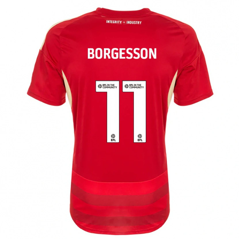 Danxen Herren Blayz Borgesson #11 Rot Weiß Heimtrikot Trikot 2025/26 T-Shirt