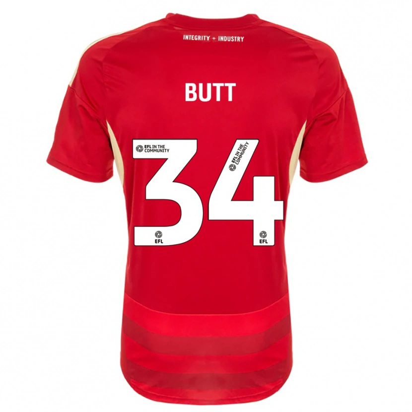 Danxen Herren Ruben Butt #34 Rot Weiß Heimtrikot Trikot 2025/26 T-Shirt