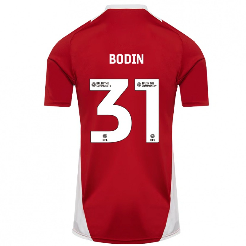 Danxen Herren Billy Bodin #31 Rot Weiß Gold Heimtrikot Trikot 2025/26 T-Shirt