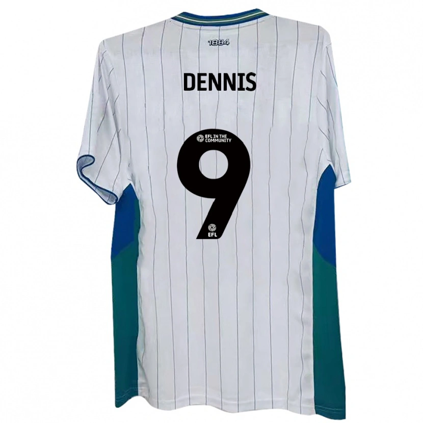 Danxen Herren Kristian Dennis #9 Weiß Grün Blau Heimtrikot Trikot 2025/26 T-Shirt