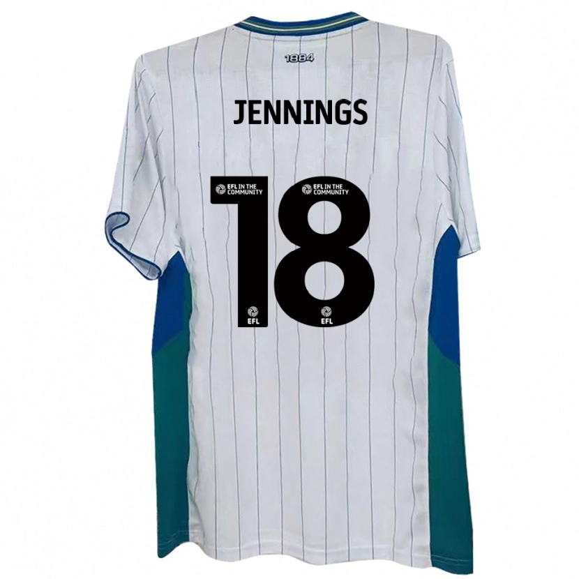 Danxen Herren Connor Jennings #18 Weiß Grün Blau Heimtrikot Trikot 2025/26 T-Shirt