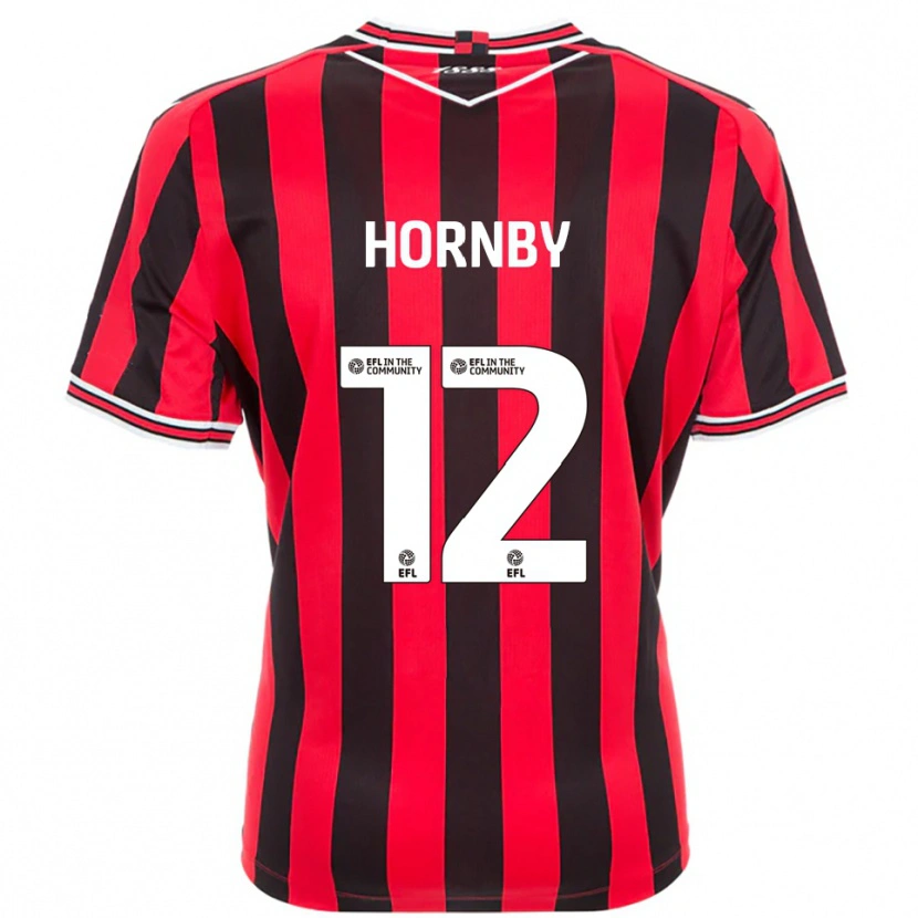 Danxen Herren Sam Hornby #12 Rot Schwarz Heimtrikot Trikot 2025/26 T-Shirt