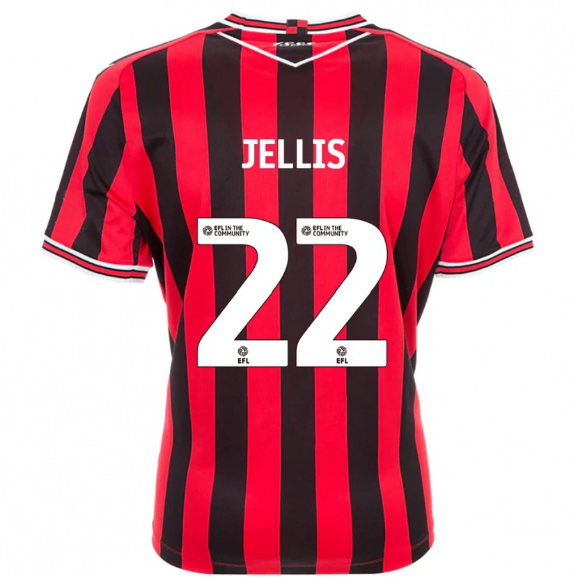 Danxen Herren Jamie Jellis #22 Rot Schwarz Heimtrikot Trikot 2025/26 T-Shirt