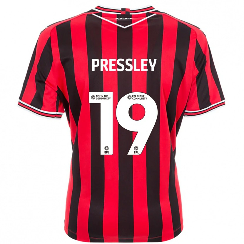 Danxen Herren Aaron Pressley #19 Rot Schwarz Heimtrikot Trikot 2025/26 T-Shirt