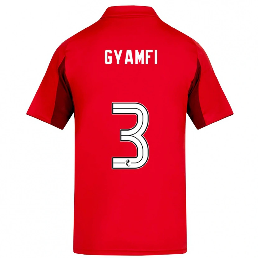 Danxen Herren Emmanuel Gyamfi #3 Rot Burgunderrot Heimtrikot Trikot 2025/26 T-Shirt