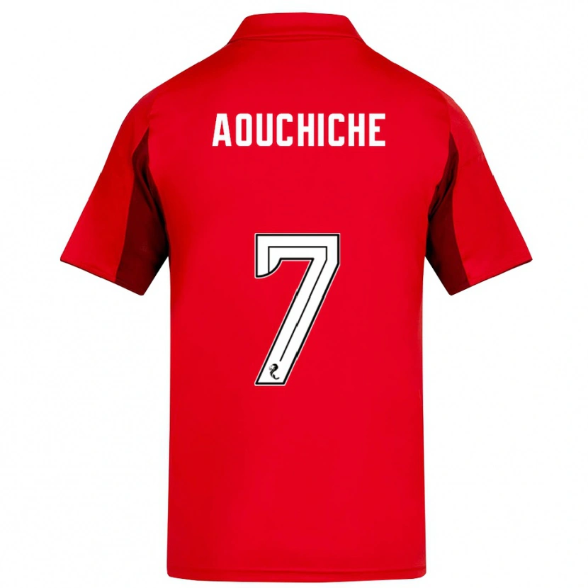 Danxen Herren Adil Aouchiche #7 Rot Burgunderrot Heimtrikot Trikot 2025/26 T-Shirt