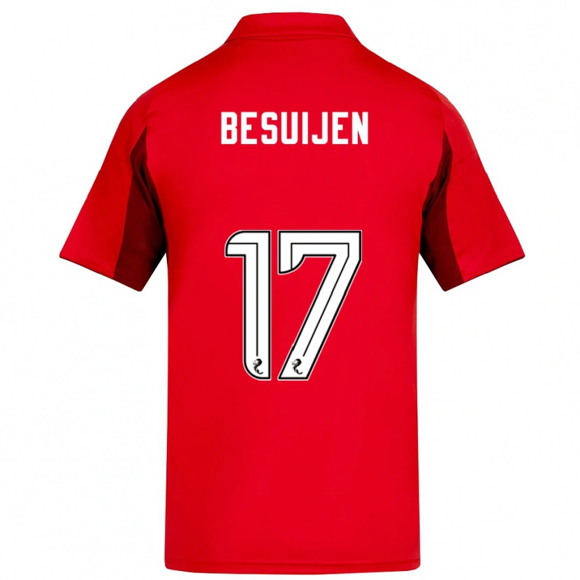 Danxen Herren Vicente Besuijen #17 Rot Burgunderrot Heimtrikot Trikot 2025/26 T-Shirt