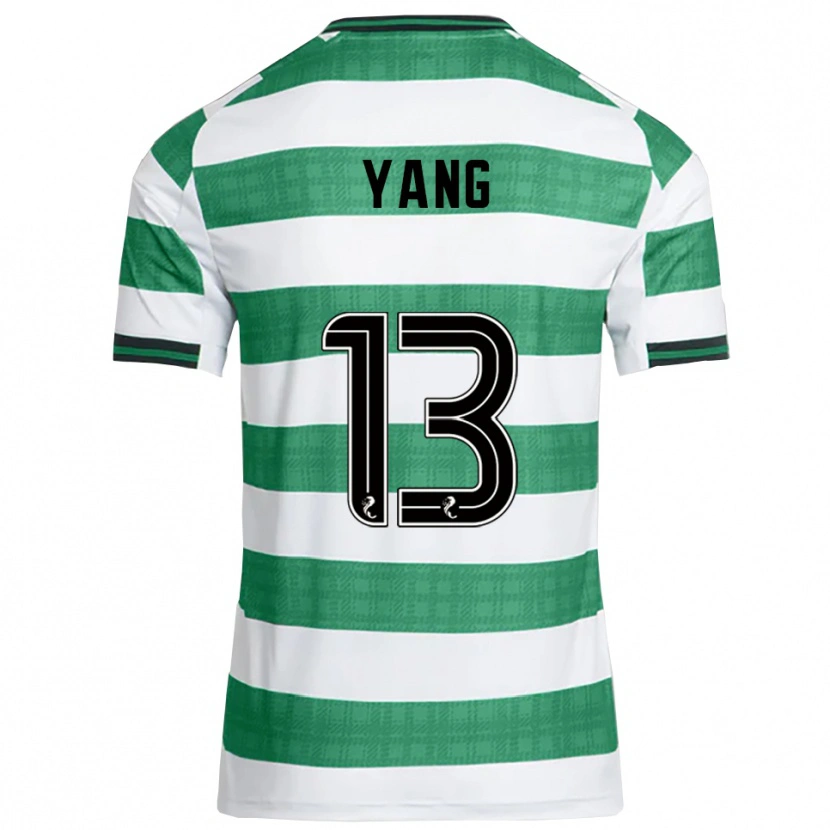 Danxen Herren Hyun-Jun Yang #13 Grün Weiß Heimtrikot Trikot 2025/26 T-Shirt