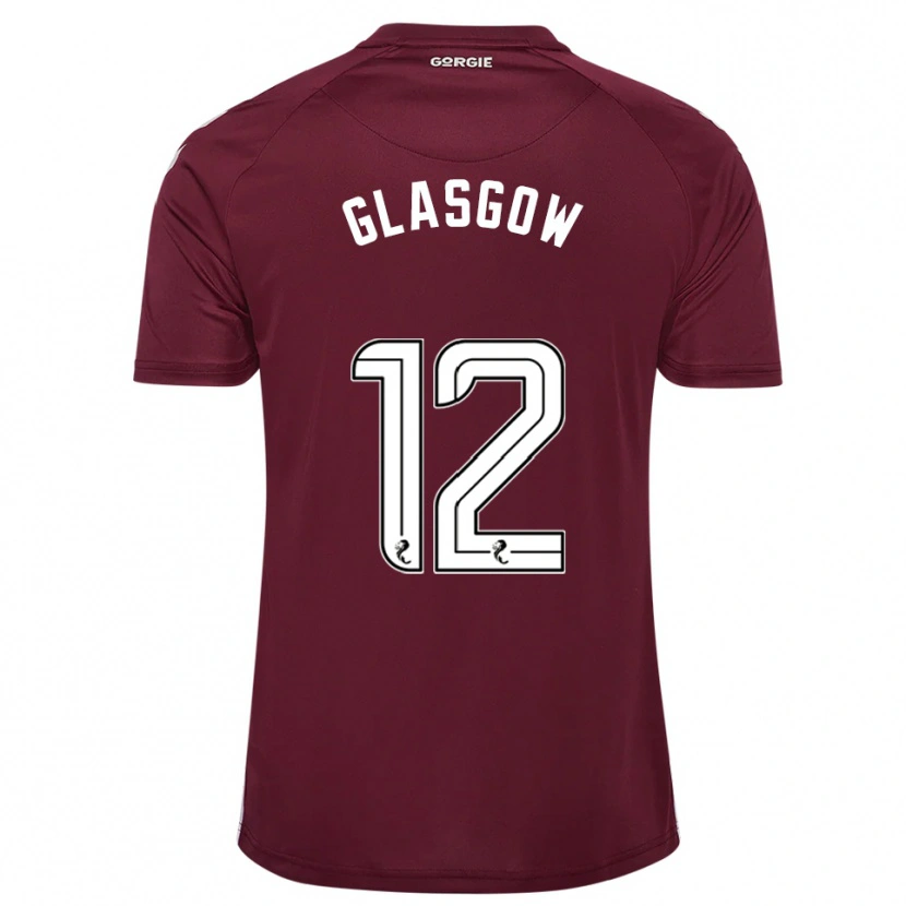 Danxen Herren Euan Glasgow #12 Burgunderrot Weiß Heimtrikot Trikot 2025/26 T-Shirt