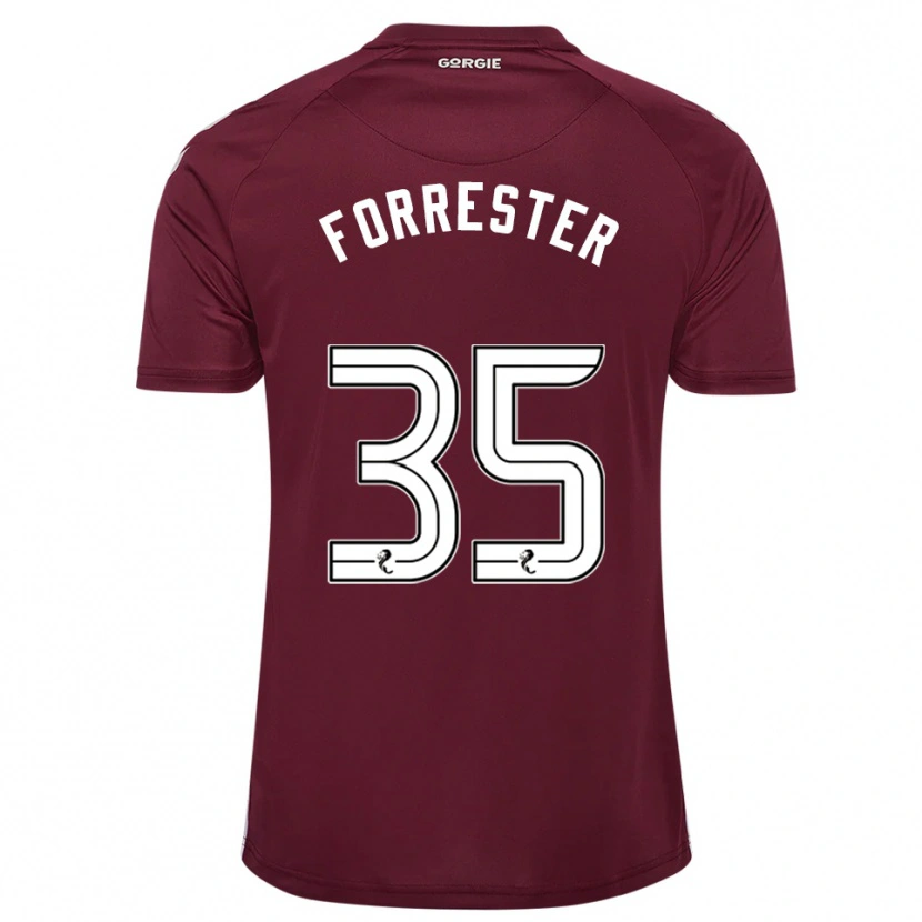 Danxen Herren Adam Forrester #35 Burgunderrot Weiß Heimtrikot Trikot 2025/26 T-Shirt