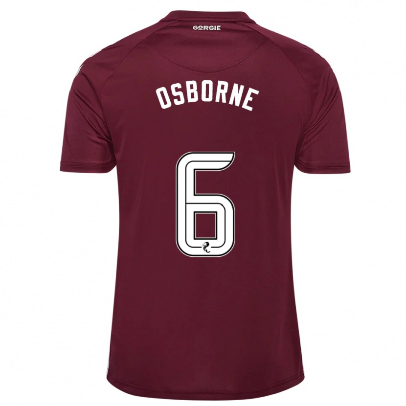 Danxen Herren Alfie Osborne #6 Burgunderrot Weiß Heimtrikot Trikot 2025/26 T-Shirt