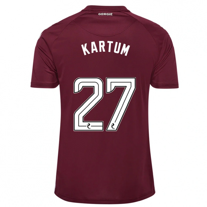 Danxen Herren Sander Kartum #27 Burgunderrot Weiß Heimtrikot Trikot 2025/26 T-Shirt