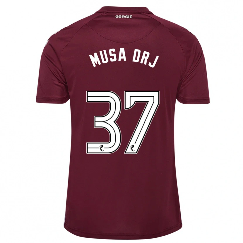 Danxen Herren Musa Drammeh #37 Burgunderrot Weiß Heimtrikot Trikot 2025/26 T-Shirt