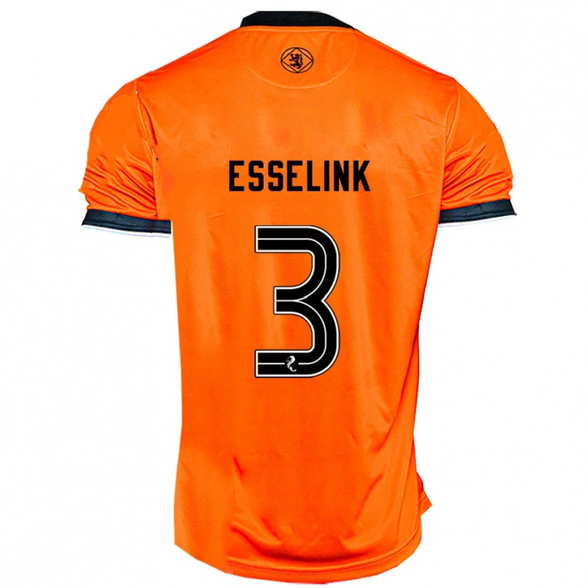 Danxen Herren Bert Esselink #3 Orange Schwarz Heimtrikot Trikot 2025/26 T-Shirt