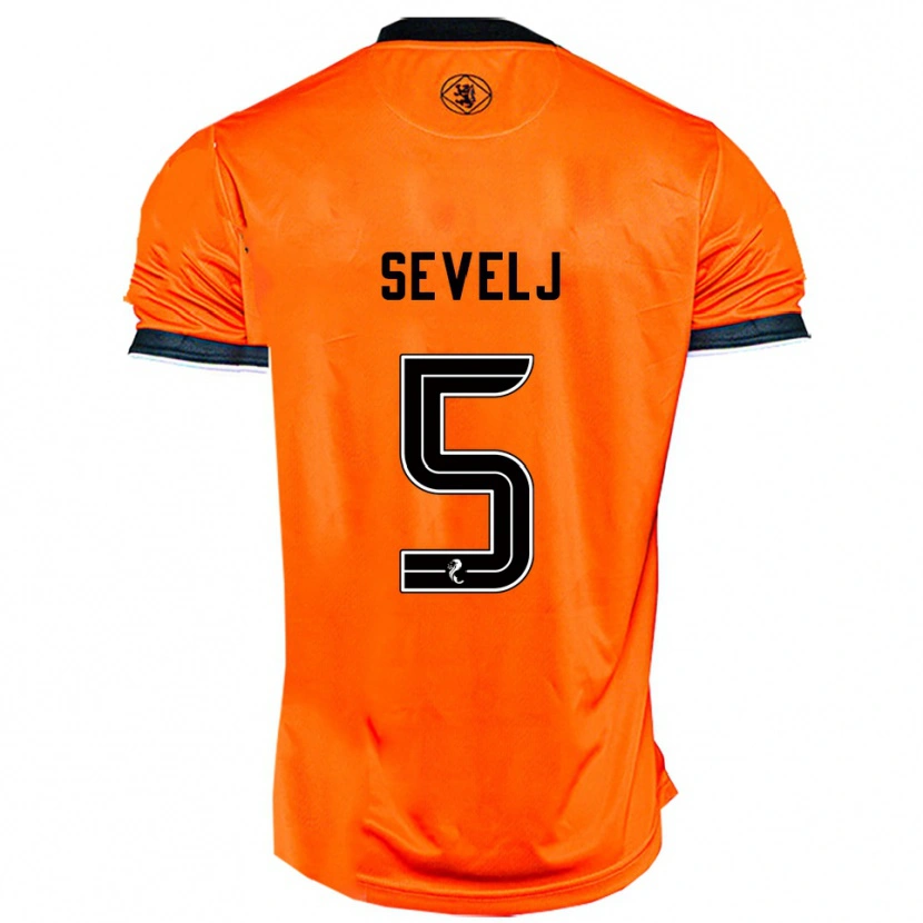 Danxen Herren Vicko Sevelj #5 Orange Schwarz Heimtrikot Trikot 2025/26 T-Shirt
