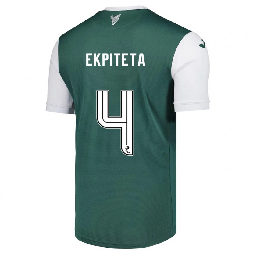 Danxen Herren Marvin Ekpiteta #4 Grün Weiß Heimtrikot Trikot 2025/26 T-Shirt