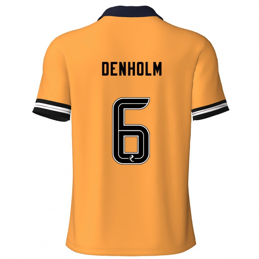 Danxen Herren Aidan Denholm #6 Gelb Schwarz Heimtrikot Trikot 2025/26 T-Shirt