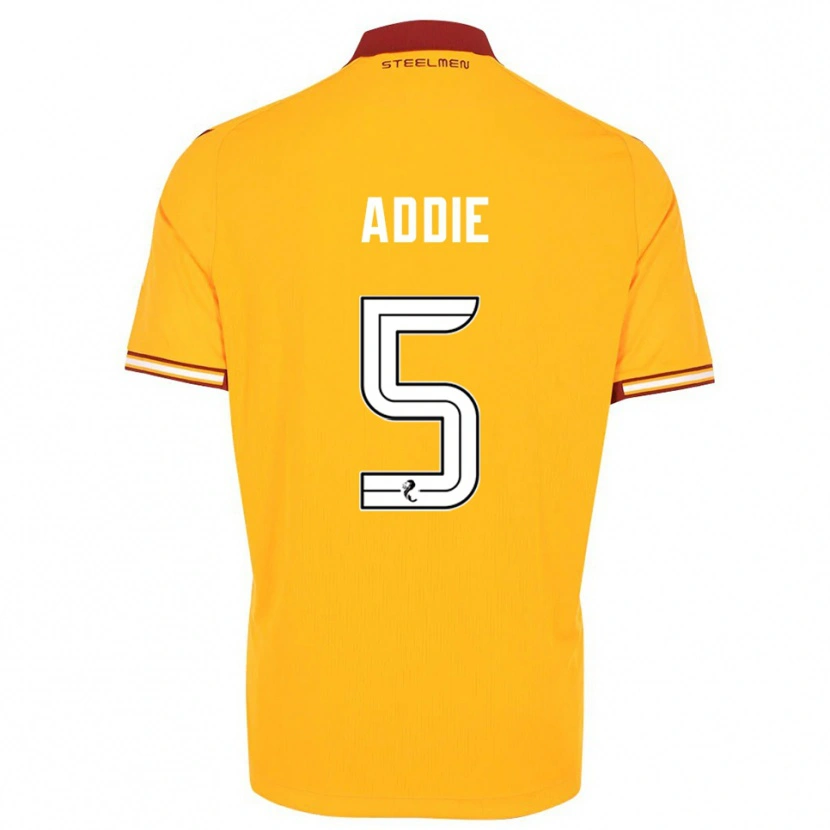 Danxen Herren Jo Addie #5 Gelb Burgunderrot Heimtrikot Trikot 2025/26 T-Shirt