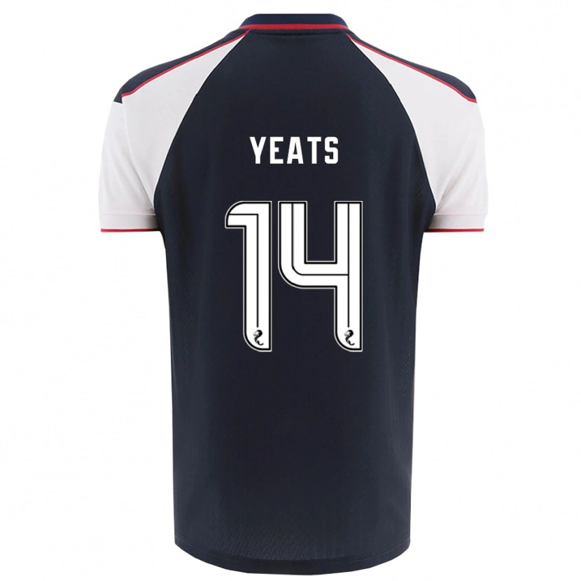 Danxen Herren Finn Yeats #14 Marine Weiß Heimtrikot Trikot 2025/26 T-Shirt