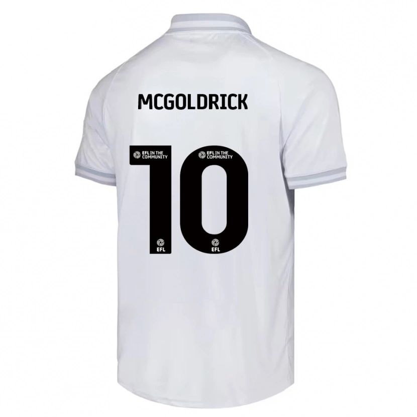 Danxen Herren David Mcgoldrick #10 Weiß Grau Schwarz Auswärtstrikot Trikot 2025/26 T-Shirt