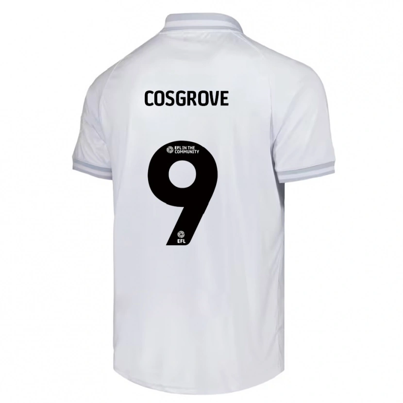 Danxen Herren Sam Cosgrove #9 Weiß Grau Schwarz Auswärtstrikot Trikot 2025/26 T-Shirt