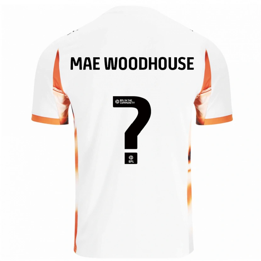 Danxen Herren Evie Mae Woodhouse #0 Weiß Orange Schwarz Auswärtstrikot Trikot 2025/26 T-Shirt