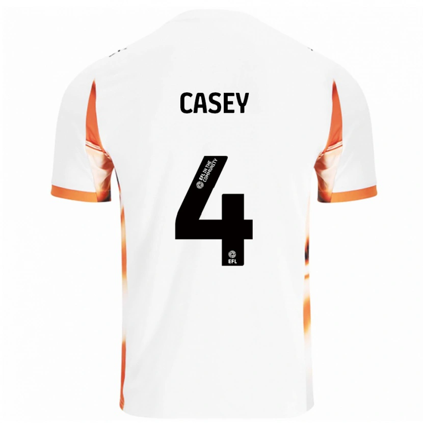 Danxen Herren Oliver Casey #4 Weiß Orange Schwarz Auswärtstrikot Trikot 2025/26 T-Shirt