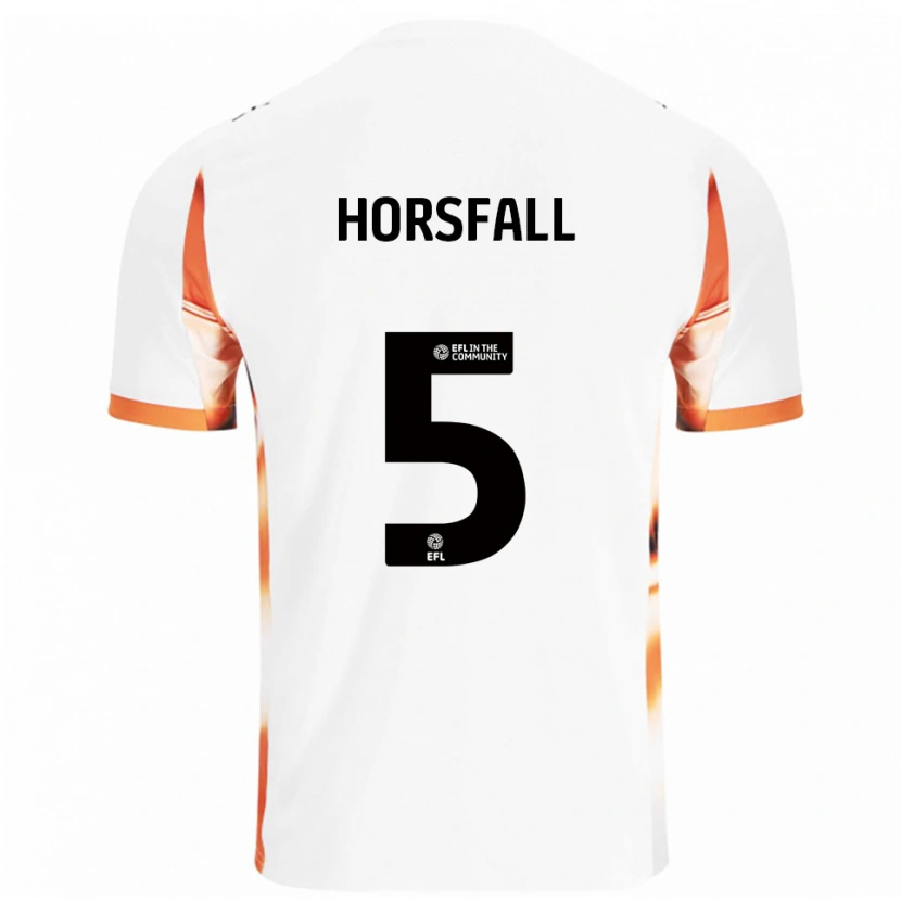 Danxen Herren Fraser Horsfall #5 Weiß Orange Schwarz Auswärtstrikot Trikot 2025/26 T-Shirt