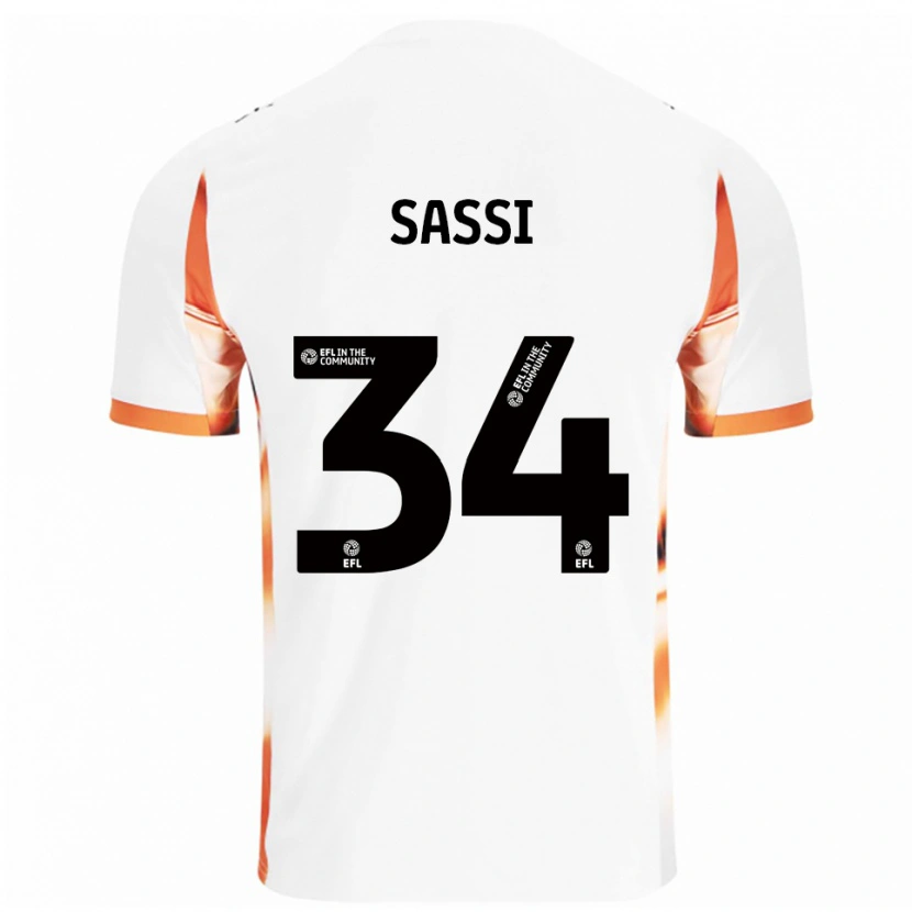 Danxen Herren Dan Sassi #34 Weiß Orange Schwarz Auswärtstrikot Trikot 2025/26 T-Shirt