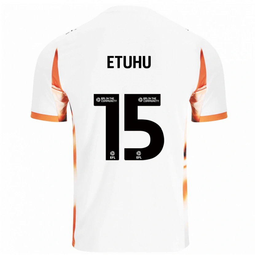 Danxen Herren Zaccai Etuhu #15 Weiß Orange Schwarz Auswärtstrikot Trikot 2025/26 T-Shirt